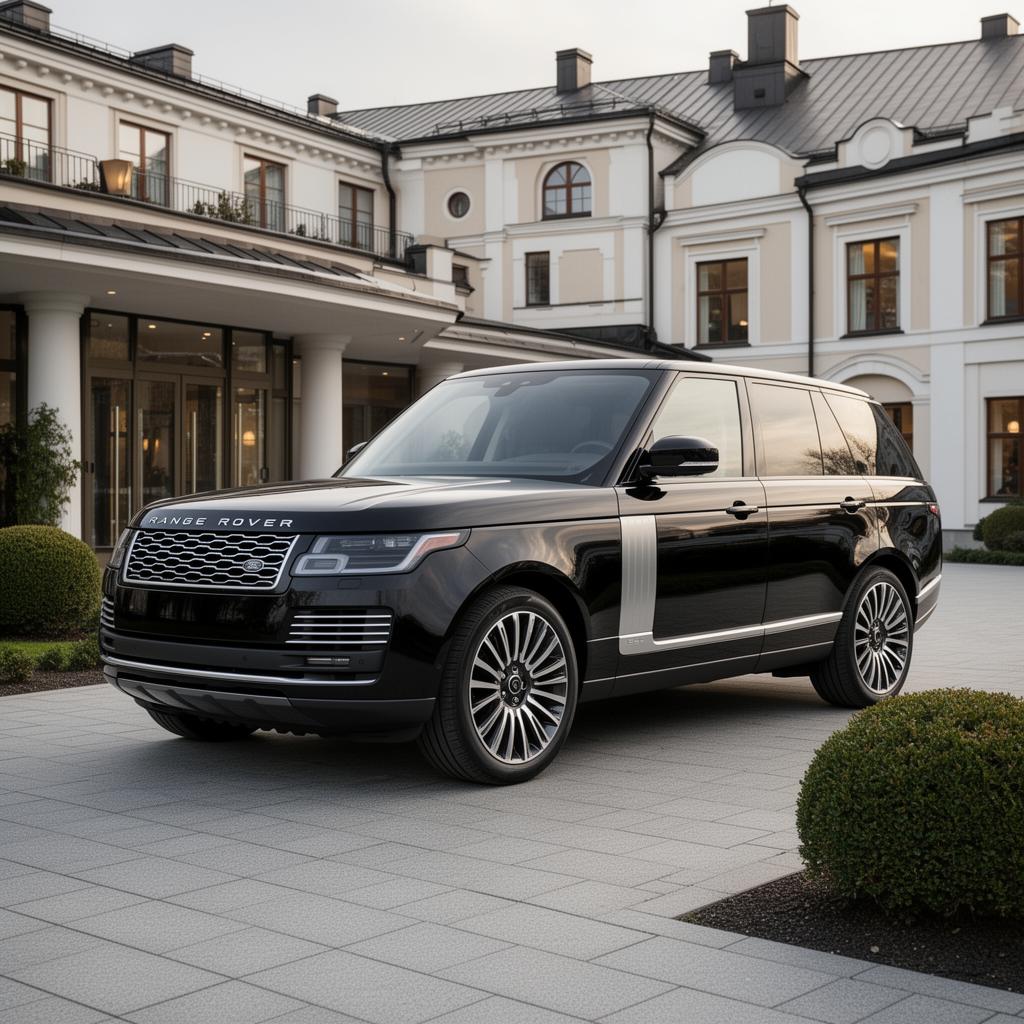 Artic Tour sin premium Range Rover på vintervei i Nord-Norge