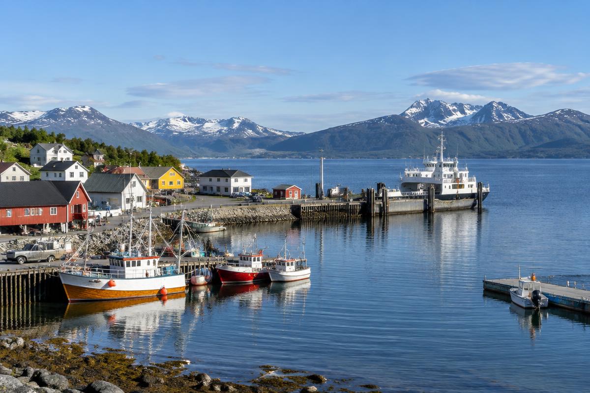 Havna og fergeleiet på Hansnes